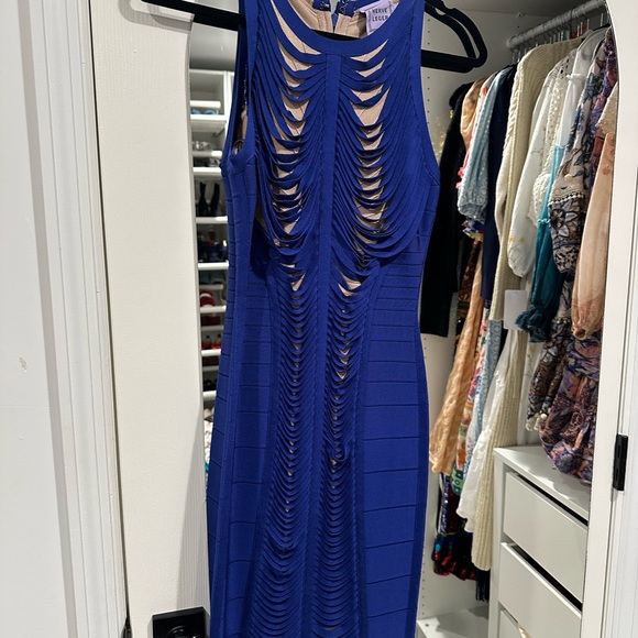 Herve Leger Dresses & Skirts - Blue Bandage Dress